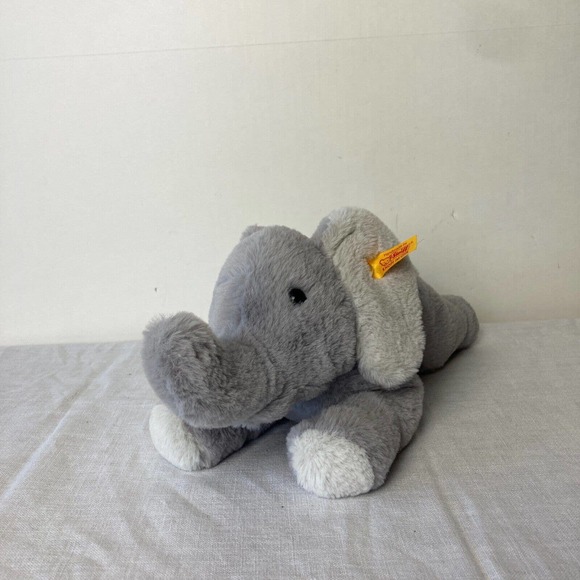 Steiff Soft Cuddly Friends ELNA ELEPHANT 064074 Stuffed Animal Plush Button Ear - Picture 5 of 13